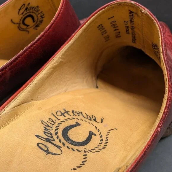 Lucchese Red Ankle Boots - Picture 7 of 9